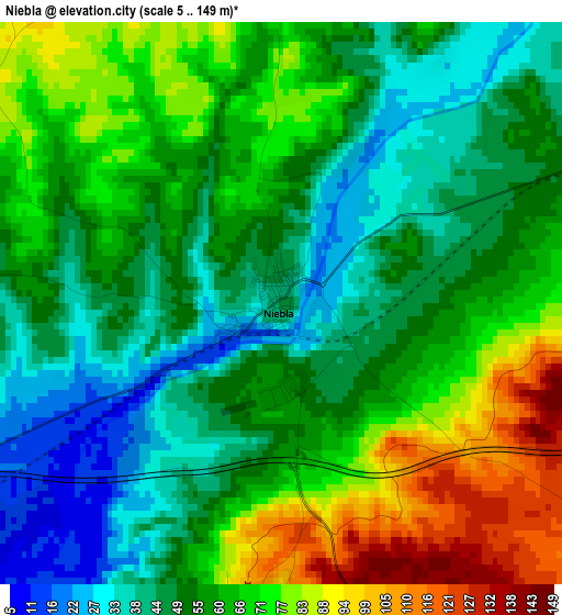 Niebla elevation map