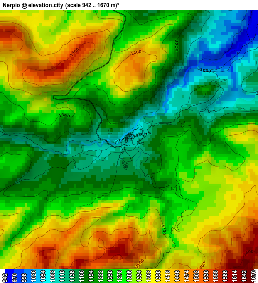 Nerpio elevation map