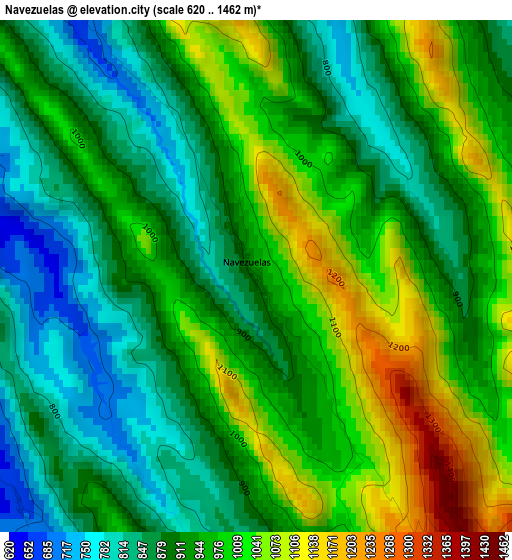 Navezuelas elevation map