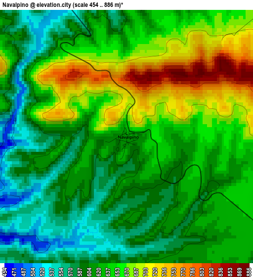 Navalpino elevation map