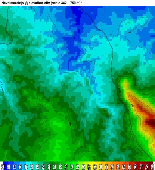 Navalmoralejo elevation map