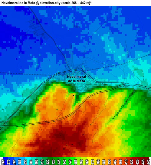 Navalmoral de la Mata elevation map