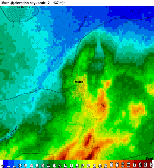 Muro elevation map