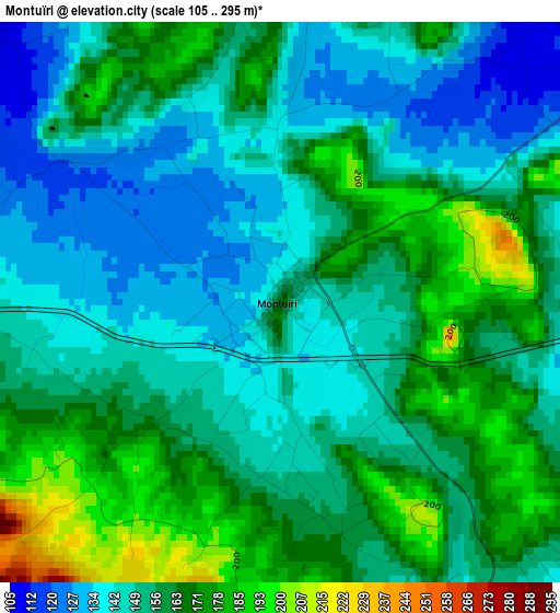 Montuïri elevation map