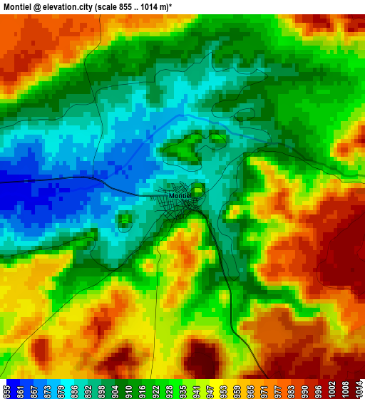 Montiel elevation map