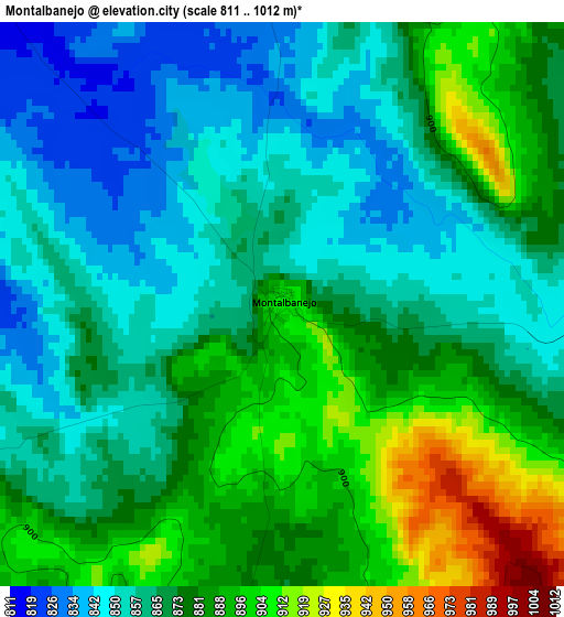 Montalbanejo elevation map