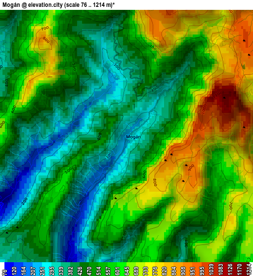 Mogán elevation map