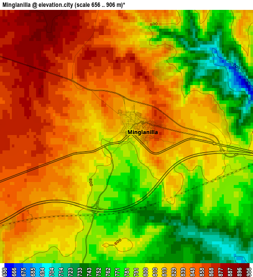 Minglanilla elevation map