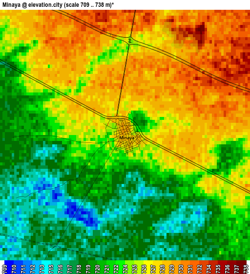 Minaya elevation map