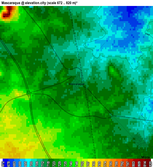 Mascaraque elevation map