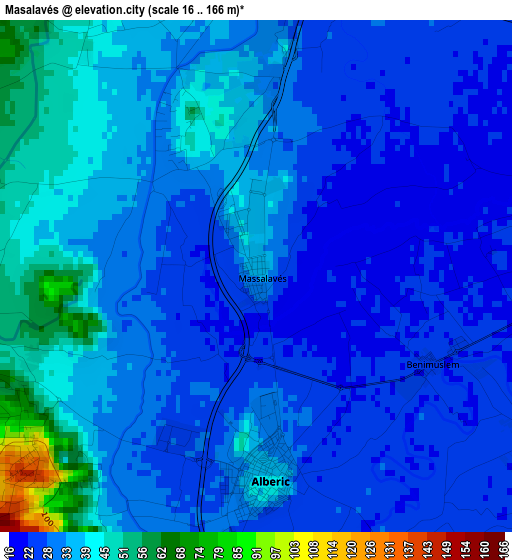 Masalavés elevation map