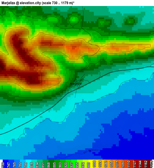 Marjaliza elevation map