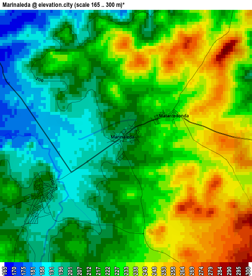 Marinaleda elevation map