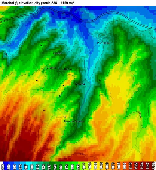 Marchal elevation map