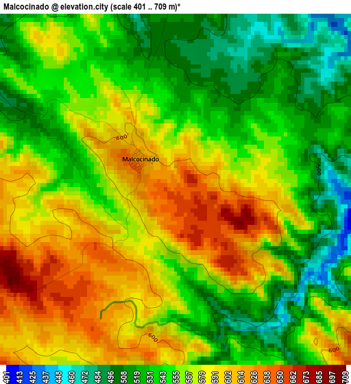 Malcocinado elevation map