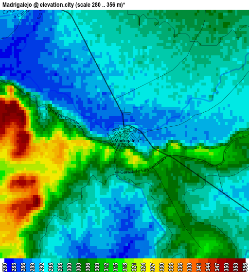 Madrigalejo elevation map