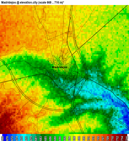 Madridejos elevation map