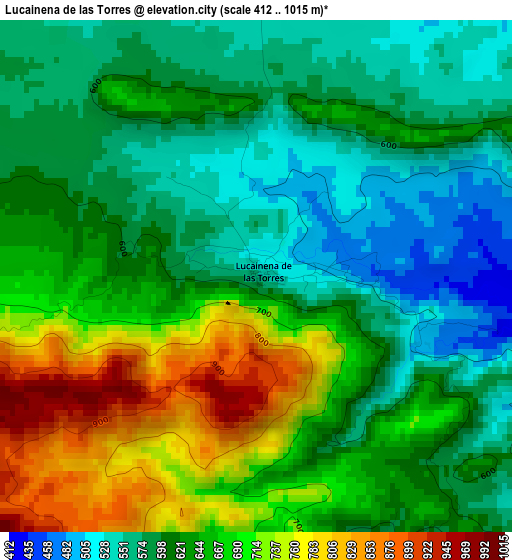 Lucainena de las Torres elevation map