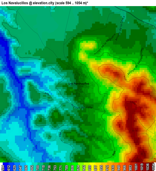 Los Navalucillos elevation map