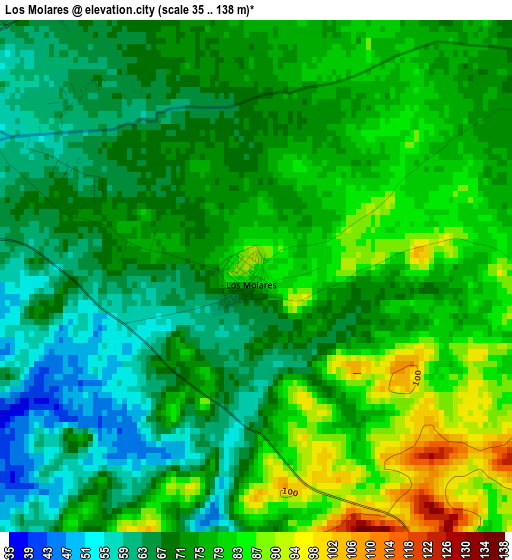 Los Molares elevation map