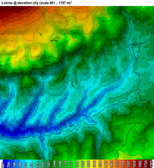 Lobras elevation map