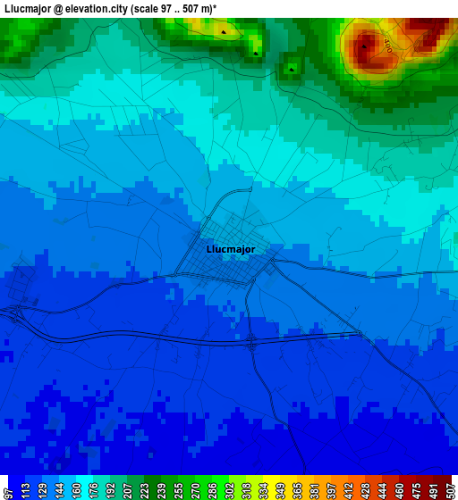 Llucmajor elevation map