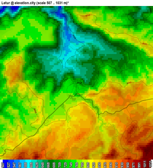 Letur elevation map