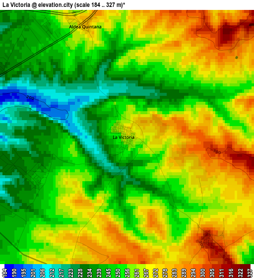 La Victoria elevation map