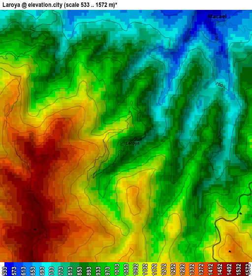 Laroya elevation map