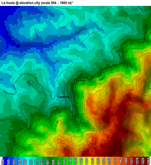 La Iruela elevation map