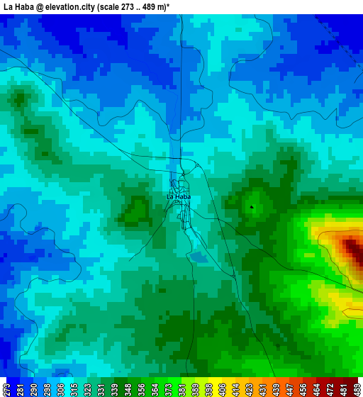 La Haba elevation map