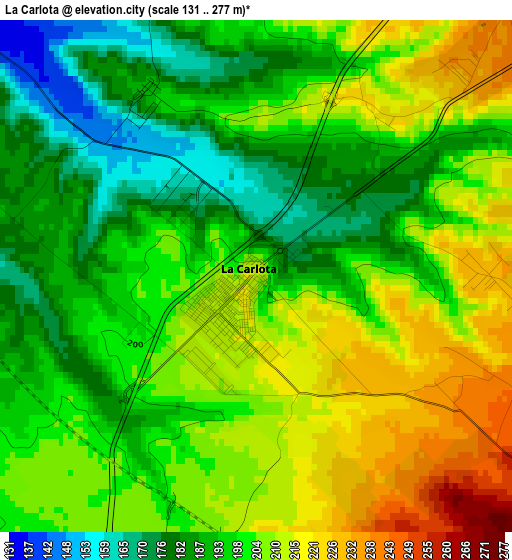 La Carlota elevation map