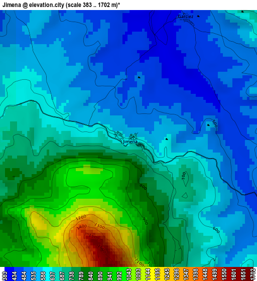 Jimena elevation map