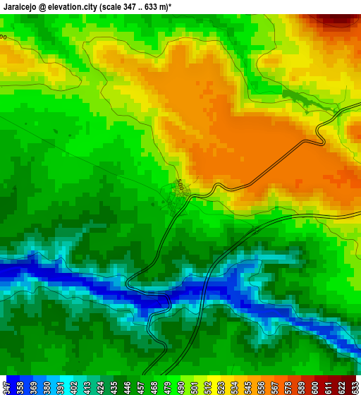 Jaraicejo elevation map