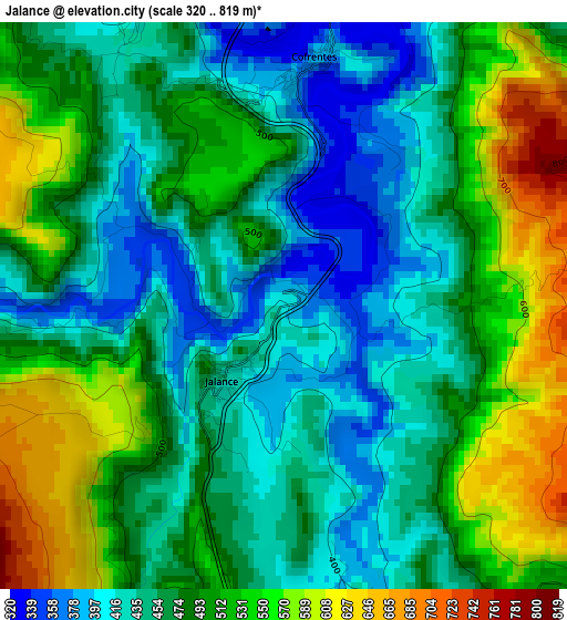 Jalance elevation map