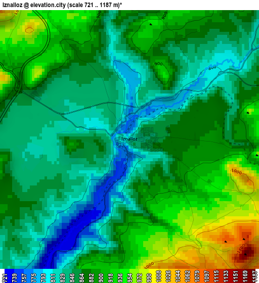 Iznalloz elevation map