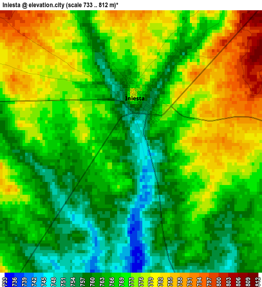 Iniesta elevation map