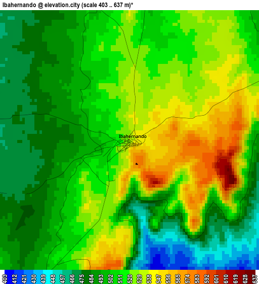 Ibahernando elevation map