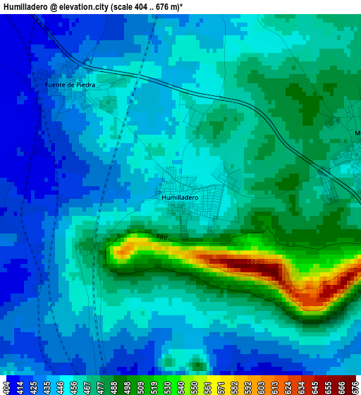 Humilladero elevation map