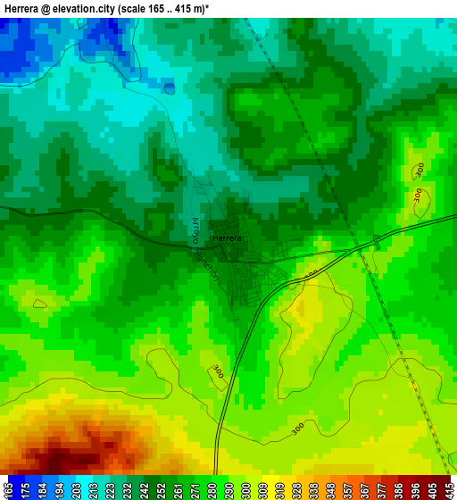 Herrera elevation map