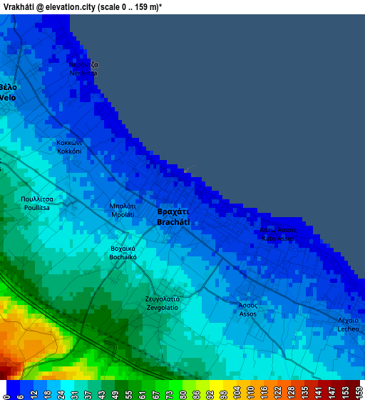 Vrakháti elevation map