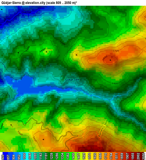 Güéjar-Sierra elevation map