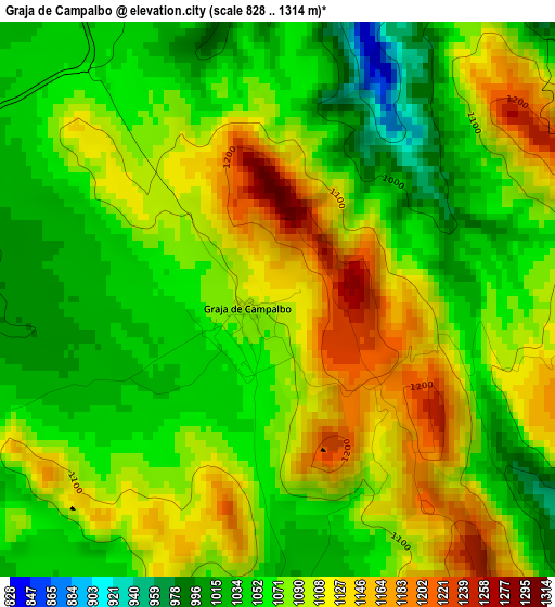 Graja de Campalbo elevation map