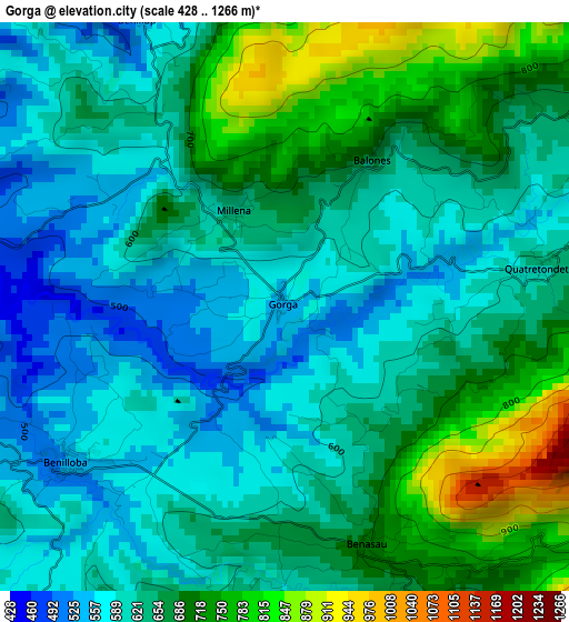 Gorga elevation map