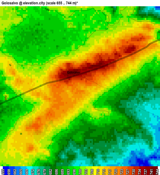 Golosalvo elevation map