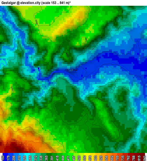 Gestalgar elevation map