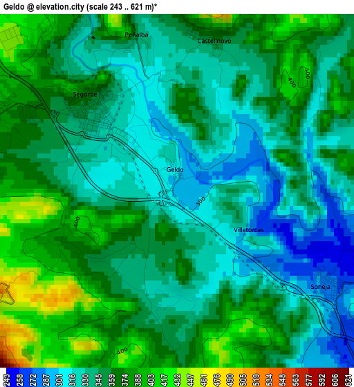 Geldo elevation map