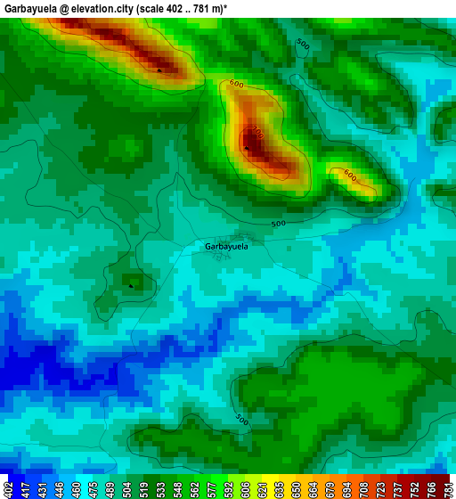 Garbayuela elevation map