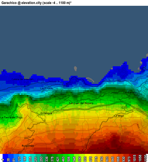 Garachico elevation map