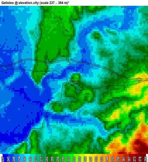 Galisteo elevation map